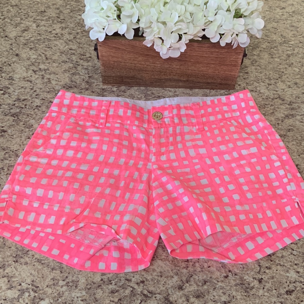 LILLY PULITZER The Callahan Short gingham pink (size 0)